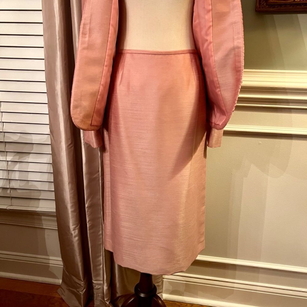 NWOT Kasper 3-Piece Skirt & Jacket & Top Suit Dusty Rose Pink Shantung Size 10 - Picture 8 of 8